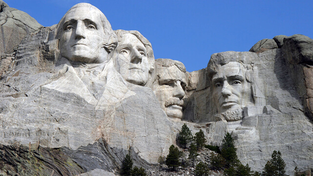 Mémorial national du Mont Rushmore dans le Dakota du Sud