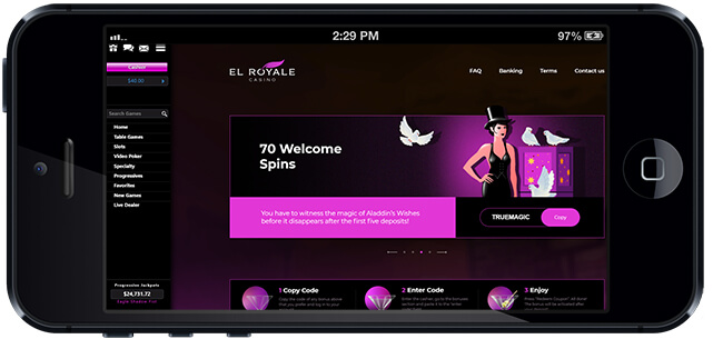 Application El Royale Casino-Pour Téléphone Mobile
