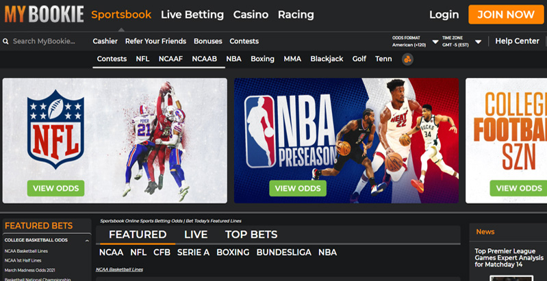 Capture d'écran de Mybookie Sportsbook