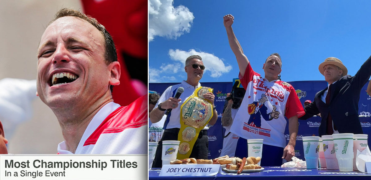 Joey Chestnut Remporte le Concours Nathans Hotdog Eating