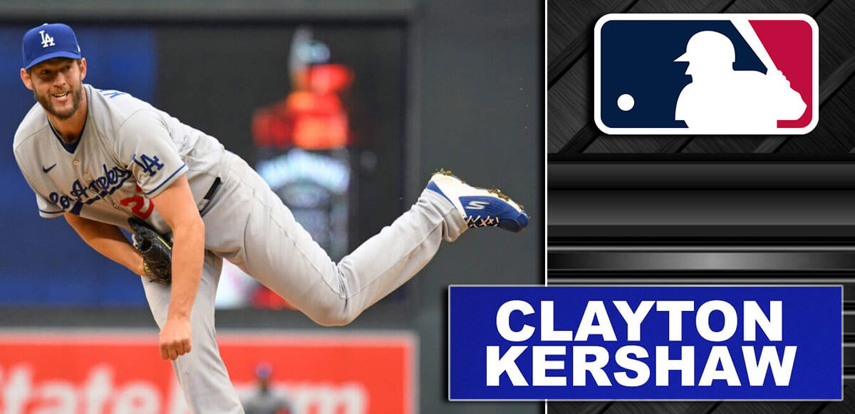Clayton Kershaw sur le terrain de la MLB